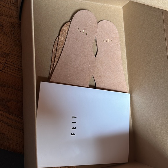 FEIT Hand Sewn Leather Suede Shoes Slipper Slide On 7 - Picture 7 of 7